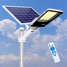 Commercial Solar Street Lights Outdoor Dusk to Dawn Solar High Bright With Arm