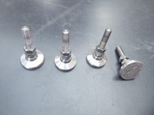 Stellf&uuml;sse 4 St&uuml;ck massiv komplett Edelstahl  &oslash; 47,5 mm  TOPPi