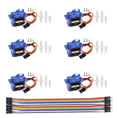 DIANN 6pcs SG90 9G Micro Servo Motor Kit for RC Robot Arm Walking Helicopter ...