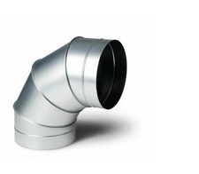 90 deg steel elbow bend ventilation tube extractor spiral ducting pipe
