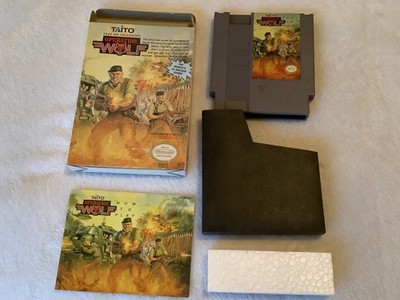 Operation Wolf Nintendo NES Cib w/ Manual Sleeve Box Styrofoam Game - Tested