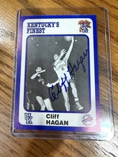 Cliff Hagan Signed Kentucky's Finest Basketball Card - NICE