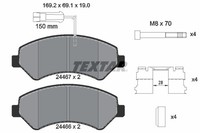 Textar Bremsbelagsatz Scheibenbremse Q+ 2446703 FüR Peugeot Fiat Jumper Ducato 3