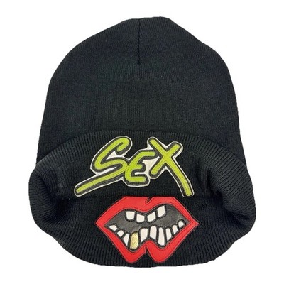 Chrome Hearts x Matty Boy 1/1 Sample Leather Patch Sex Records Lips Beanie