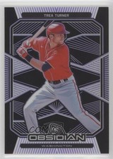 2020 Panini Chronicles Obsidian Electric Etch Purple 92/99 Trea Turner #58 ni4