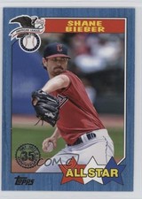2022 Series 2 1987 Topps All-Star Baseball Blue Shane Bieber #87AS-42 1d4b