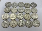 Roll of 20 90% Silver Franklin Half Dollars  💰$10 Face Value💰 Full Dates💰VF
