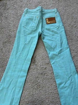 Roberto Cavalli Boot Cut Leopard Print Lined Jeans Size 40