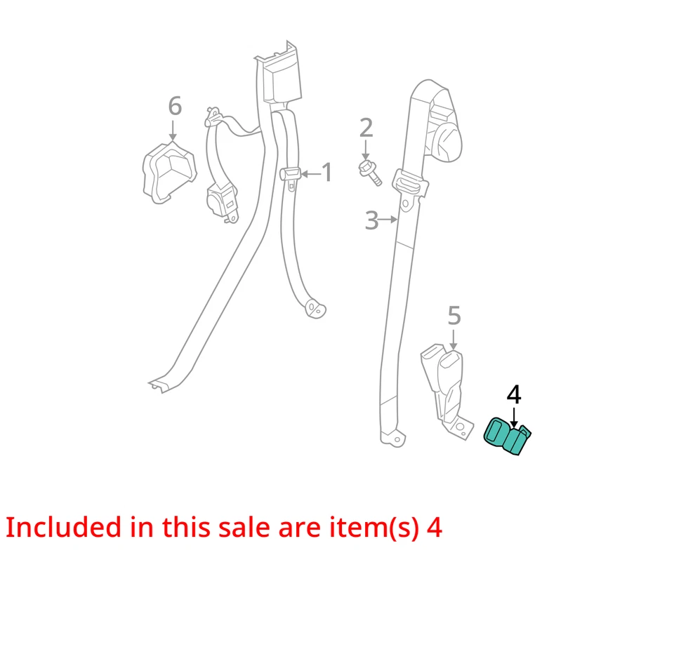 CHRYSLER HEBILLA MEDIO CINTURÓN DE SEGURIDAD 5KC521J3AD NUEVO OEM 5KC521J3AD Foto 2 de 3