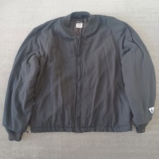 Workrite Benchmark FR Jacket Mens XL Black Quilted Bomber Full Zip Midweight