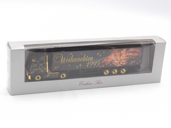 "Herpa 184120 Mercedes-Benz Sk Sattelzug \"Weihnachten Edition 1995\" 1:87 In Ovp -"-image