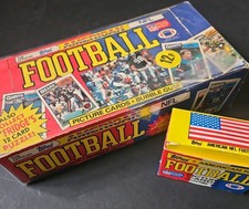 1987 TOPPS NFL American Football RARE Display Box & 88 Card Collector's Pack EX