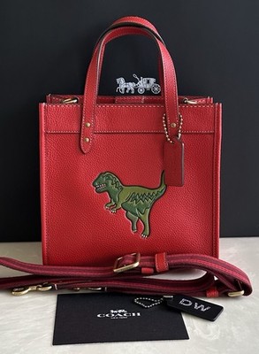 NEW COACH REXY SPORT RED LEATHER FIELD TOTE 22 CF084 | eBay