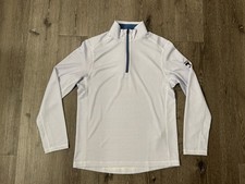 Vineyard Vines Sankaty 1/4 Zip Pullover Mens Small Performance Golf Blue Striped