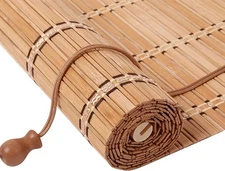 Bamboo Blinds for Interior Windows and Outdoor Patio, 18"W x 36"H, Brown-2 