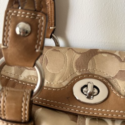 VTG Coach Chelsea Optic Signature Turn Lock Satchel 10995 Large