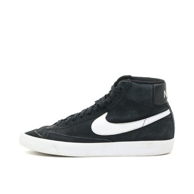 Nike Herren Blazer Mid '77 Sneaker Schwarz Weiß Wildleder Halt High-Top EU 43