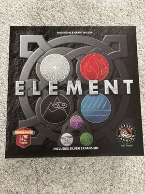 Element Board Game with Silver Expansion - preowned & complete- nice components!