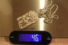 ESTATE: 925 STERLING SILVER XXL MASSIVE Jesus BAGUETTE Lab Sim VVS1 Pendant — photo 8