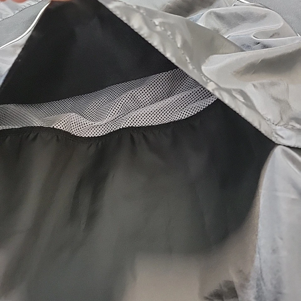 Chaqueta pulóver ventilada con ribete blanco negro de béisbol golf Mizuno para hombre 1/4 cremallera talla L Foto 3 de 4