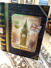 Fake Book Storage Box London Theme 9 x 11 Hollow Secret Hideaway