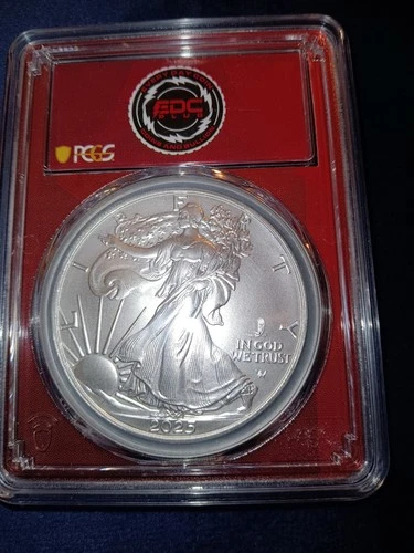 2025-P American Silver Eagle with Eagle Privy PCGS MS69 Struck At Philadelphia