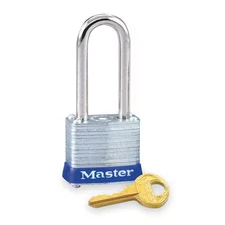 Master Lock 7Kalj-P316 Padlock, Keyed Alike, Long Shackle, Rectangular Steel