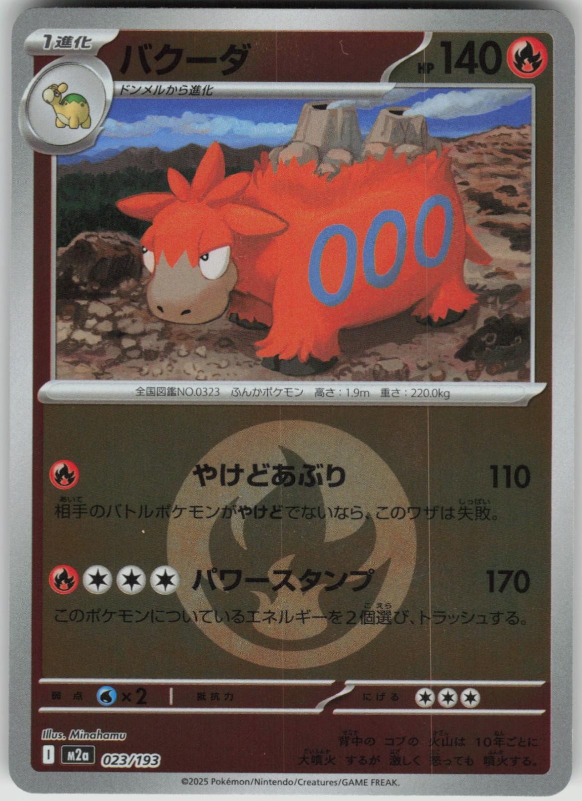 Camerupt (Energy Symbol Pattern) 023/193 Holo MEGA Dream ex Pokemon Japanese NM
