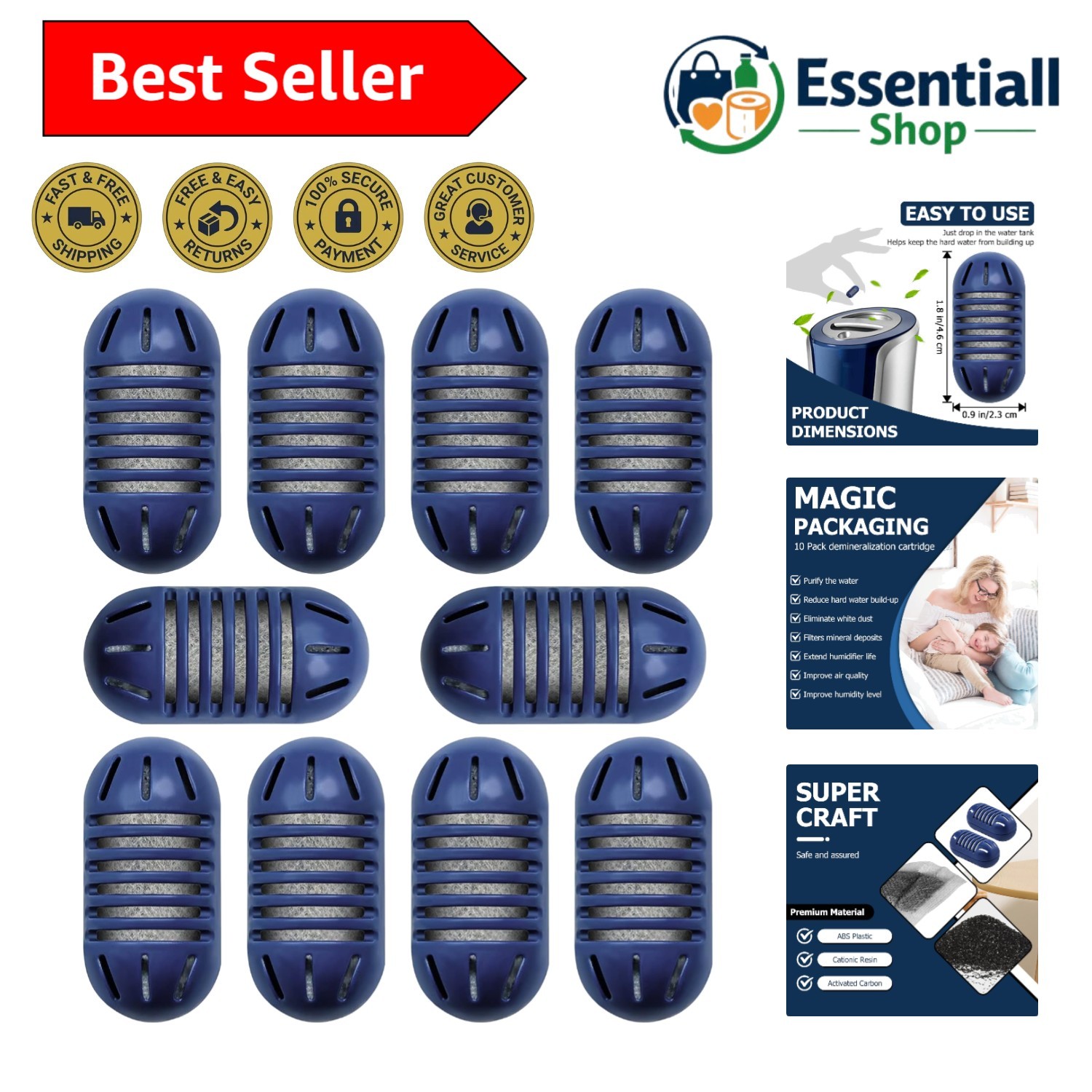 Humidifier Maintenance Made Easy: 10-Pack Demineralization C