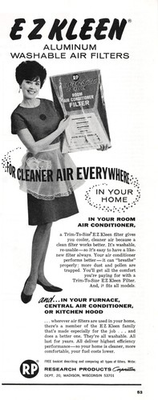 #ad #ad EZ Kleen Aluminum Washable Air Filter Home Comfort Air Trim Fit Vtg Mag Print Ad $9.95