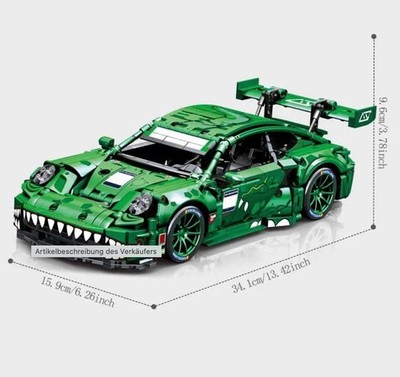 Sembo 715019 ''Porsche 911 GT3 R'' 1:14 Lego kompatibel 1552 Teile RC fähig