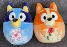 Squishmallows Bluey Bingo Valentine Plush Set NWT Rose Love Card Jazwares