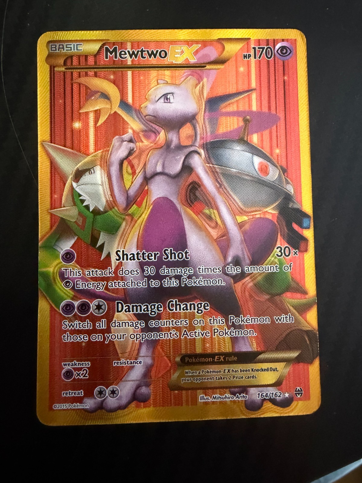 Mewtwo EX (164 Secret Full Art) 164/162 Breakthrough Holo
