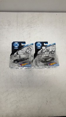 Hot Wheels DC Sketched Series Superman & Batman Character Car 1:64 Diecast 2017