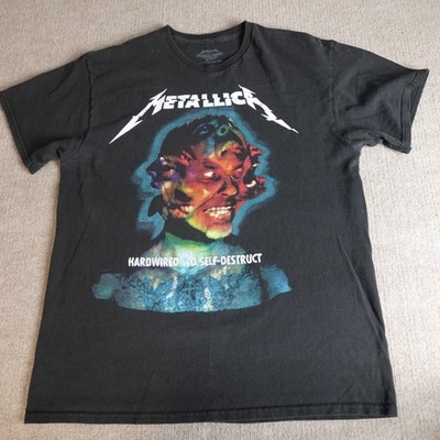Metallica Shirt Large Black Hardwired to Self Destruct Tour