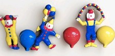 Vintage Burwood Products Co Clowns  Balloons Wall Plaques Hanging Nursery Kids