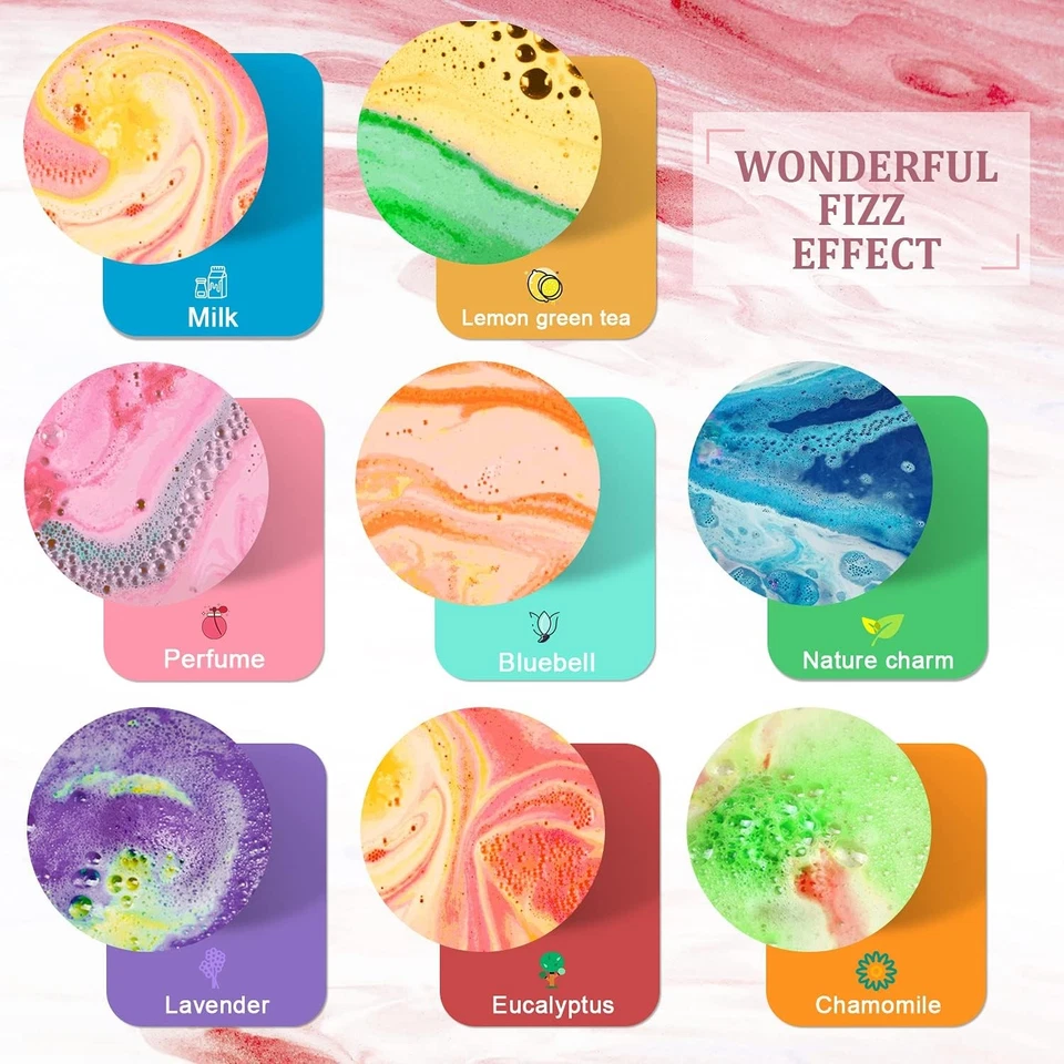 Bomba de baño Set de regalo Bombas de baño de lujo para mujer Juego de regalo de 40 bombas de baño de burbujas Foto 4 de 4