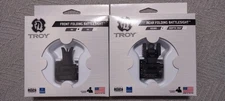 Genuine Troy Folding Battle Sights Set Black Front Rear Picatinny