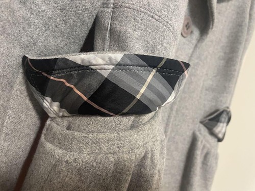 Burberry Blue Label Chesterfield Coat Angora Gray For Women Size 40/US:S Auth - Picture 7 of 22