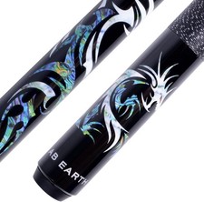58 Inch Hand-Painted Series 2-Piece Billiard Pool Cue Stick with Irish Linen Wra