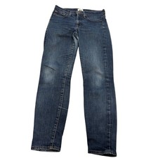 J.Crew 9" High-Rise Toothpick Skinny Jeans Dark Wash Blue Size 28