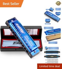 Diatonic Harmonica Bb, 10 Holes 20 Tones blues Mouth Organ Harmonica For Adul...