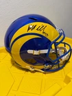 Los Angeles Rams Kyren Williams Signed Blue Full Size Replica Helmet Metabilia