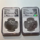2024 Peace & Morgan Dollar Set NGC MS70 John Mercanti Signed Advanced Releases