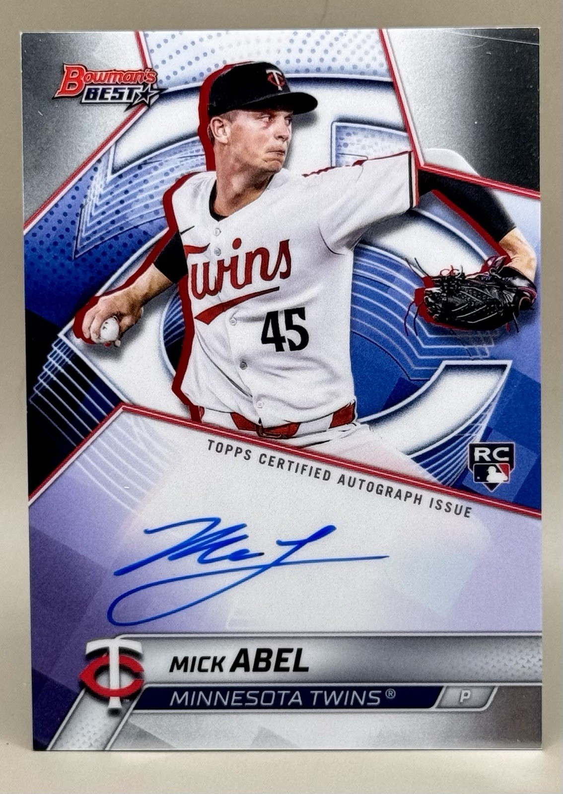 2025 Bowman's Best Mick Abel Auto RC Rookie #B25-MA Twins