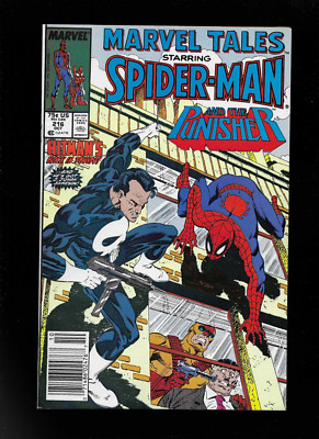 MARVEL TALES SPIDERMAN #216 (1988) NEWSSTAND EPIC MIKE ZECK PUNISHER COVER