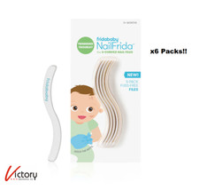 NEW Fridababy NailFrida S-Curved Nail Files 6 Packs of 5 30 Files TOTAL 0