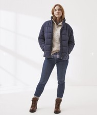 Fat Face Women's Hollie Puffer Jacket, Navy, Uk Size 8, *new With Tags*