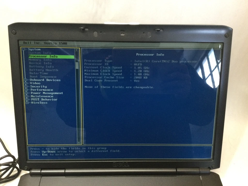 DELL VOSTRO 1500 -BOOTS TO BIOS- INTEL CORE 2 DUO - 1GB RAM -READ DESCRIPTION-BB - Image 4 of 4