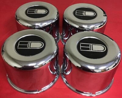 FOUR USED HD Signature Wheels 5 1/4 INCHES CENTER CAP CHROME ...